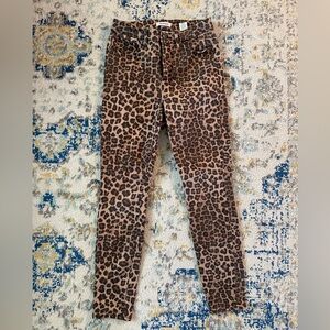 Good American Leopard print skinny jeans